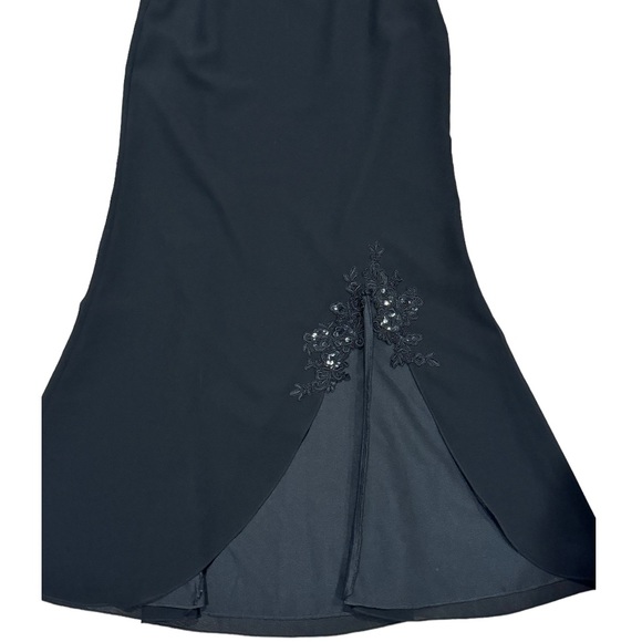 Joseph Ribkoff Vintage Black Trumpet Skirt With Embroidery & Sequins Size 6 - Picture 2 of 7